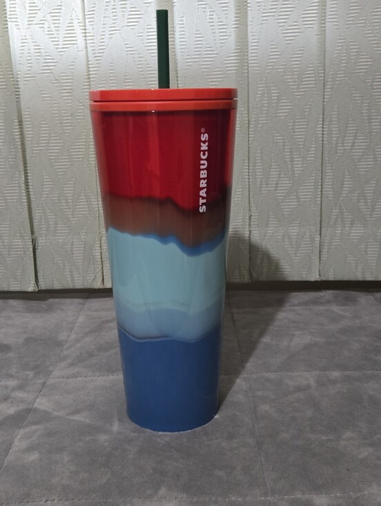 Starbucks Other - Starbucks 2021 Colour Wave Multicolor Layered Insulated Tumbler - Red & Blue